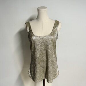 Metallic Silver Women's Tank Top